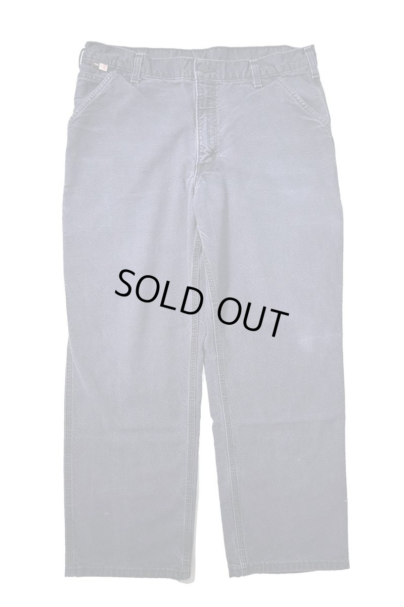 画像1: Used Carhartt FR Duck Carpenter Pants Navy カーハート (1)