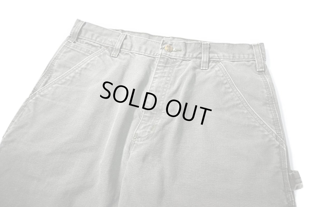 画像2: Used Carhartt Duck Carpenter Pants Moss カーハート (2)