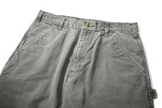 画像2: Used Carhartt Duck Carpenter Pants Moss カーハート (2)