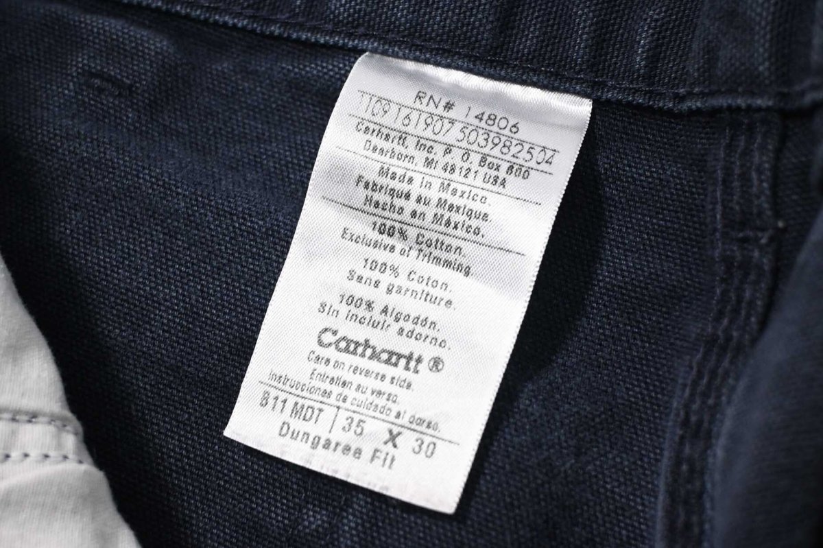 画像6: 09' Used Carhartt Duck Carpenter Pants Midnight カーハート (6)
