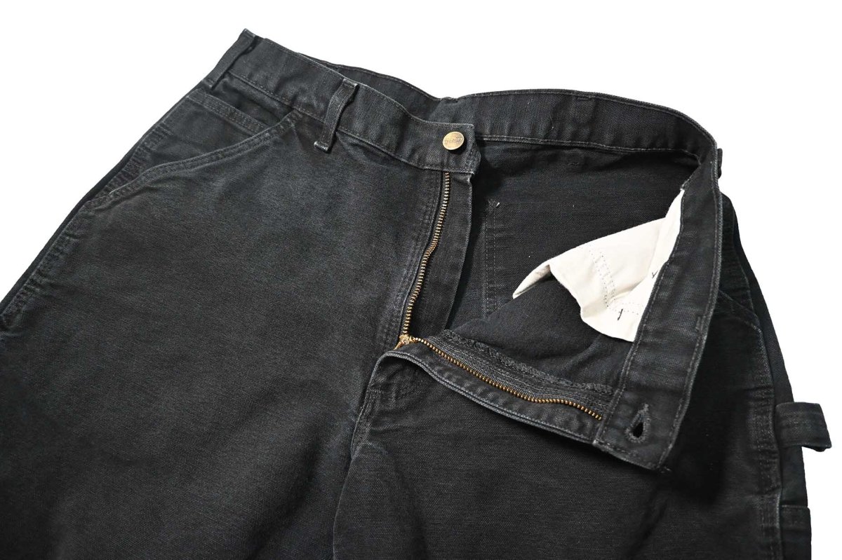 画像5: Used Carhartt Duck Carpenter Pants Black カーハート (5)