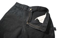 画像5: Used Carhartt Duck Carpenter Pants Black カーハート (5)