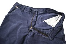 画像5: Used Carhartt FR Duck Carpenter Pants Navy カーハート (5)