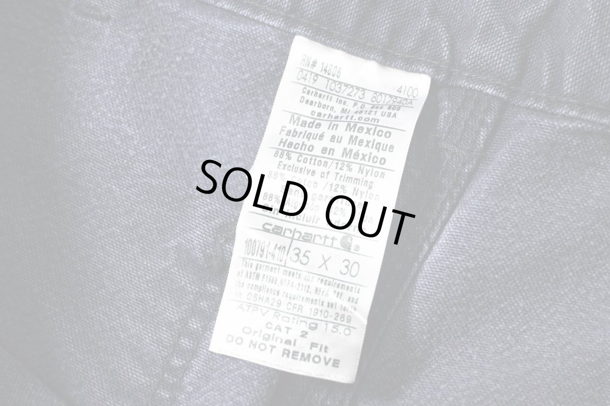 画像6: Used Carhartt FR Duck Carpenter Pants Navy カーハート (6)