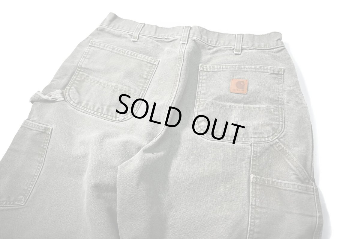 画像4: Used Carhartt Duck Carpenter Pants Moss カーハート (4)