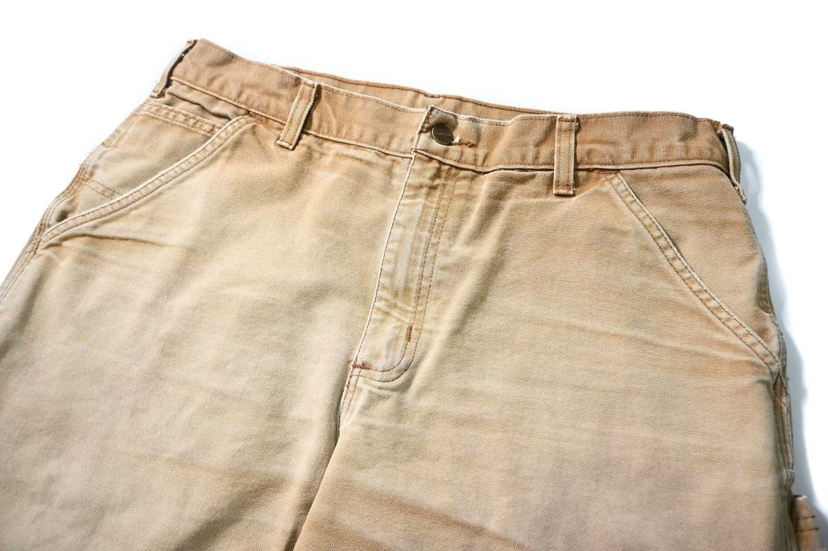 画像2: 00s Used Carhartt Duck Carpenter Pants Brown カーハート (2)