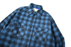 画像2: 70-80s Used Sears Fieldmaster Quilt Lined Ombre Check Flannel Shirt (2)