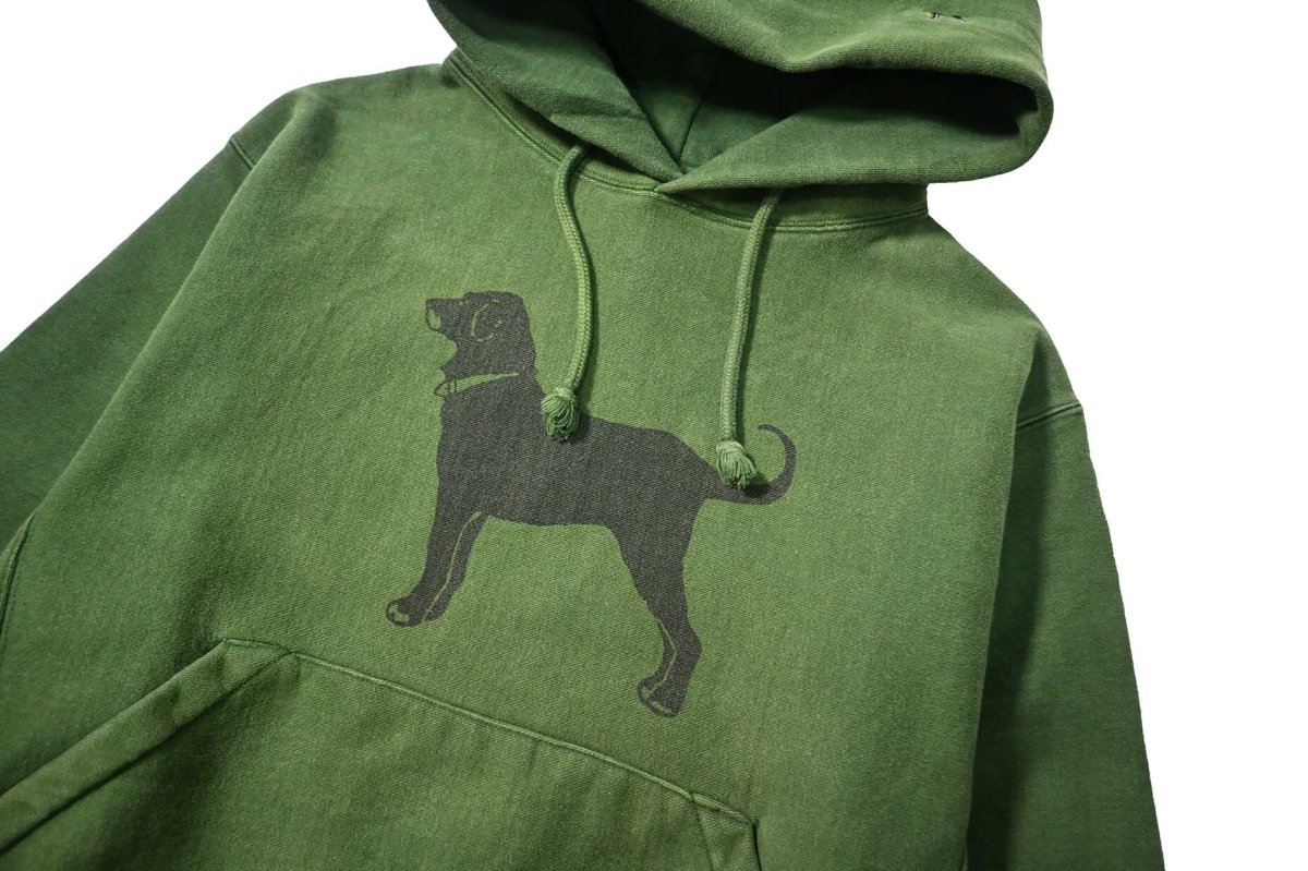画像2: Used The Black Dog Sweat Hoodie Green (2)
