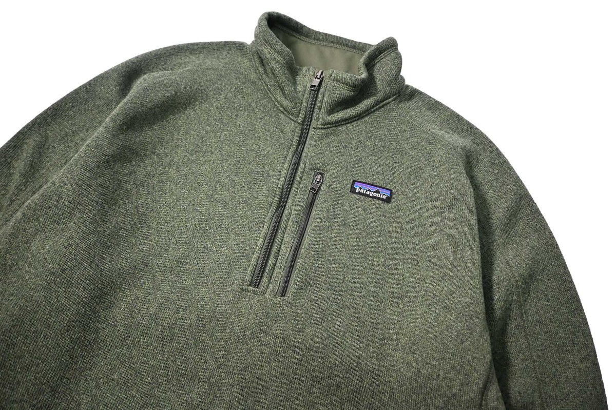 画像2: Used patagonia Better Sweater 1/4-Zip Olive パタゴニア (2)