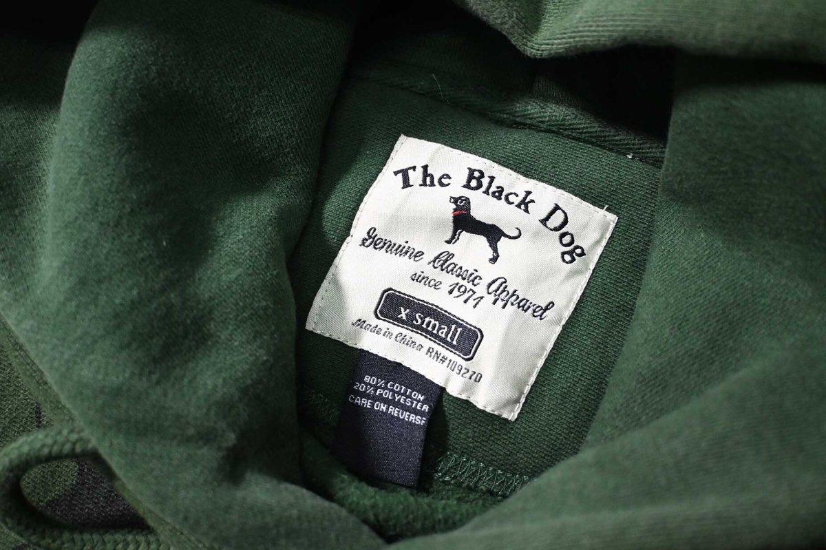 画像5: Used The Black Dog Sweat Hoodie Green (5)