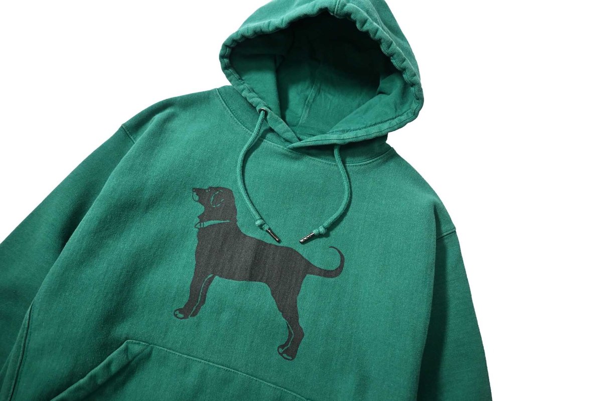 画像2: Used The Black Dog Sweat Hoodie Green (2)