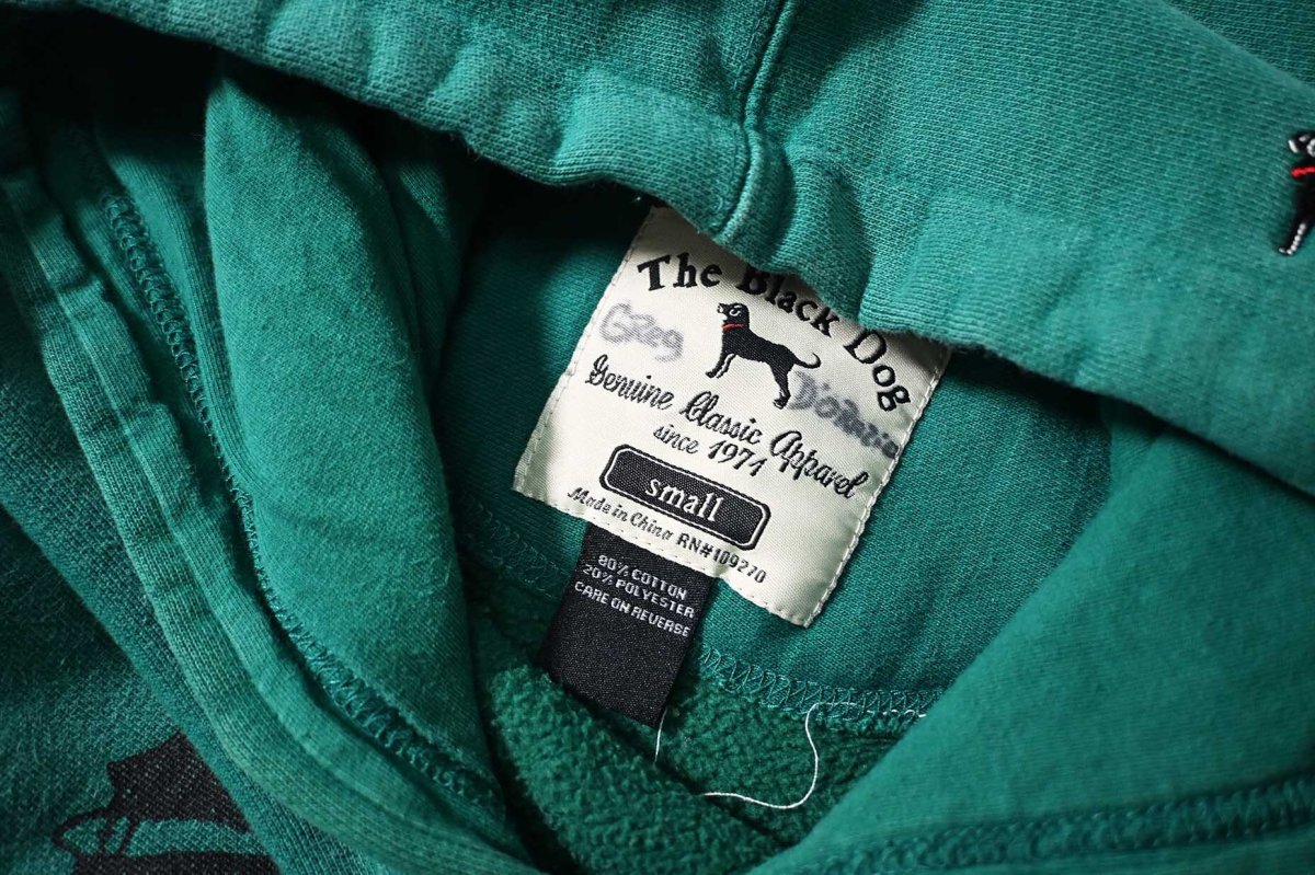 画像5: Used The Black Dog Sweat Hoodie Green (5)