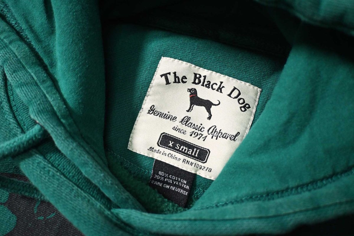 画像5: Used The Black Dog Sweat Hoodie Green (5)
