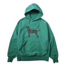 画像1: Used The Black Dog Sweat Hoodie Green (1)