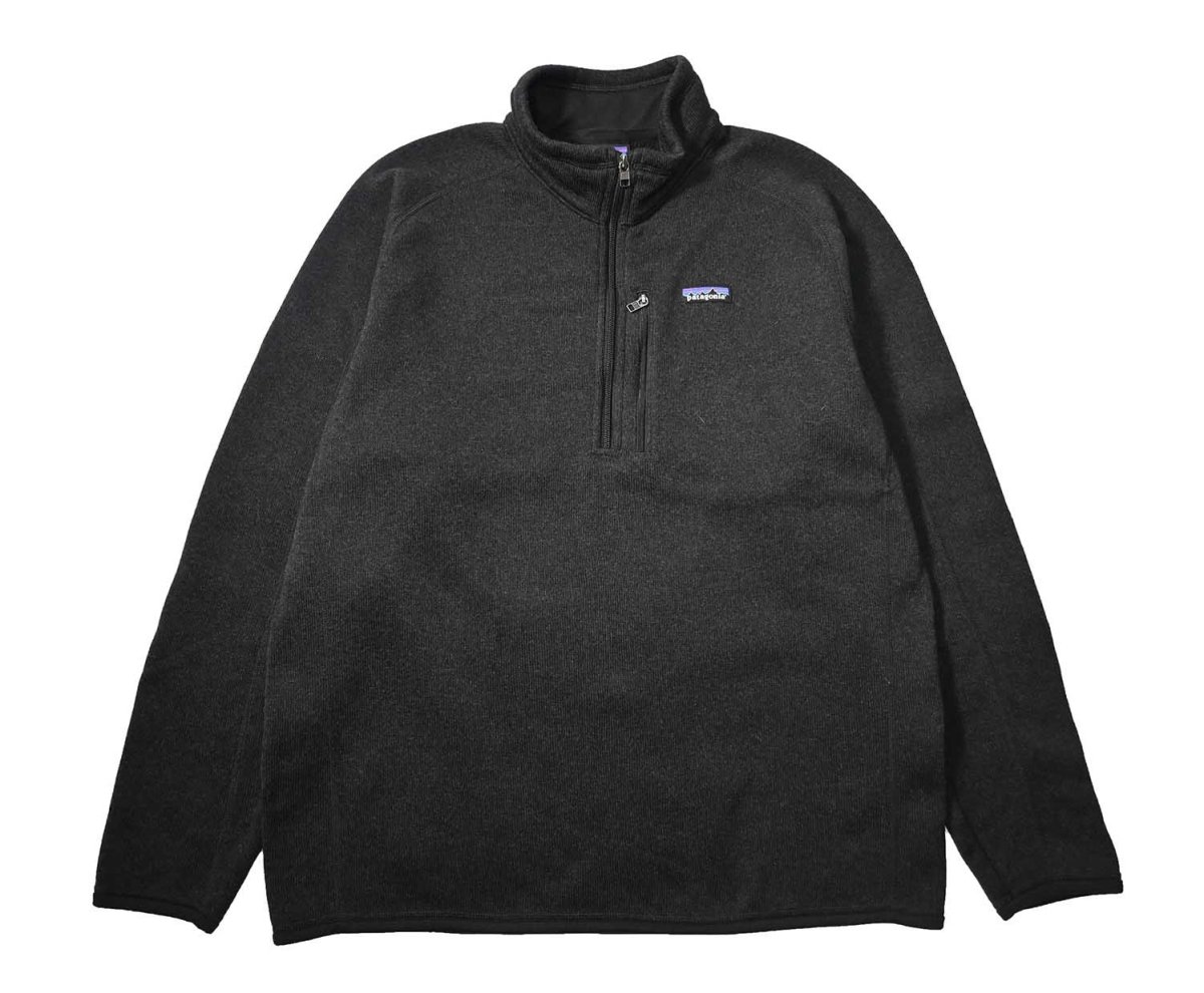 画像1: Used patagonia Better Sweater 1/4-Zip Black パタゴニア (1)