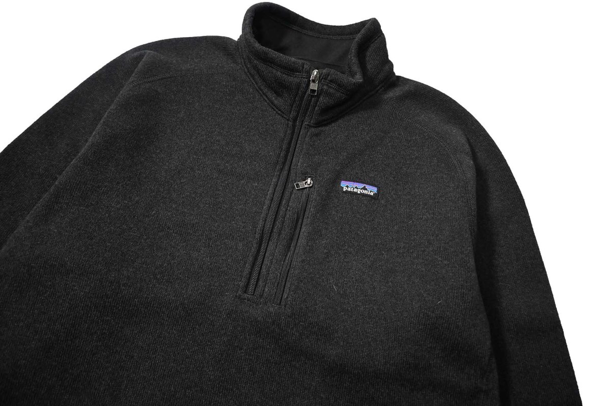 画像2: Used patagonia Better Sweater 1/4-Zip Black パタゴニア (2)