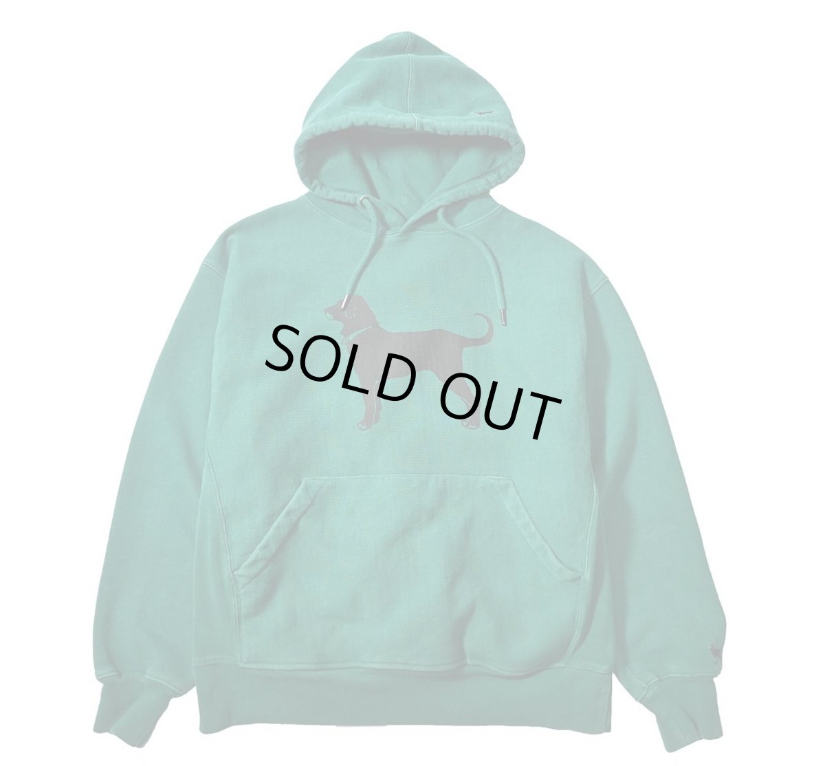 画像1: Used The Black Dog Sweat Hoodie Green (1)