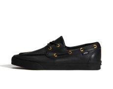 画像1: VANS 2-Eyelet Boat Shoe Leather Black バンズ　 (1)