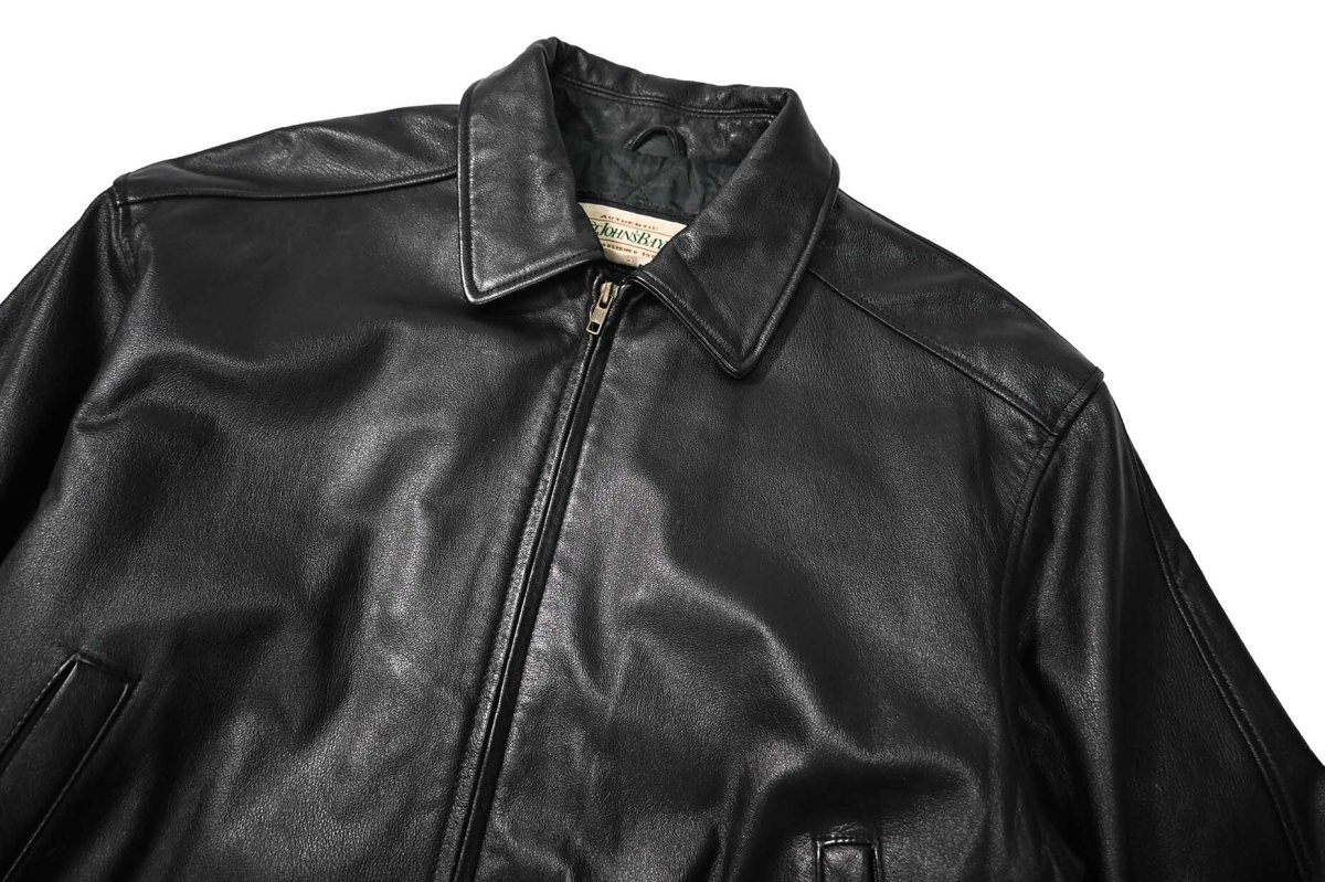 画像3: 90s Used St John's Bay Leather Jacket Black (3)