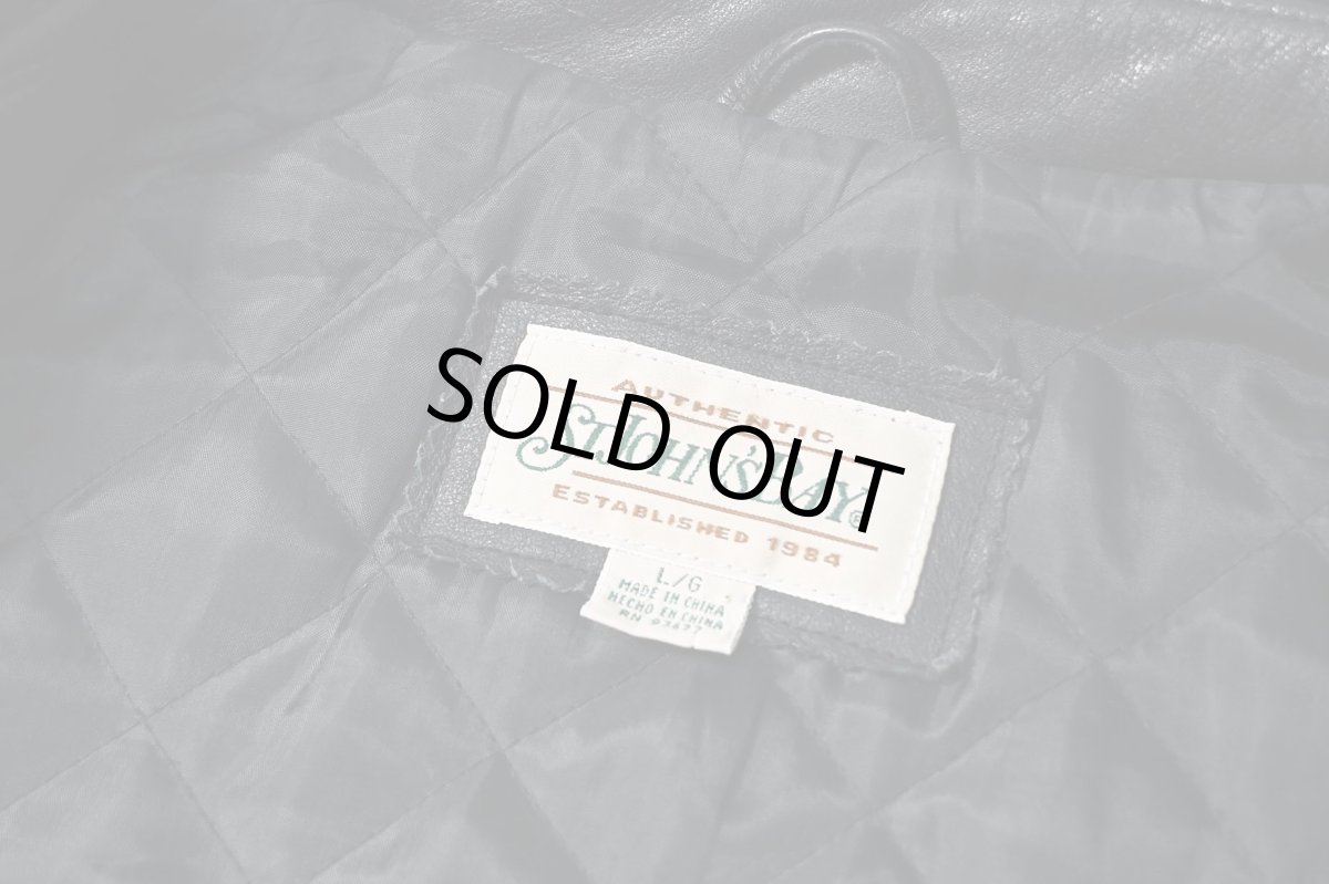 画像6: 90s Used St John's Bay Leather Jacket Black (6)