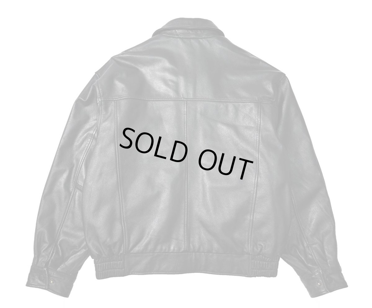 画像2: 90s Used St John's Bay Leather Jacket Black (2)