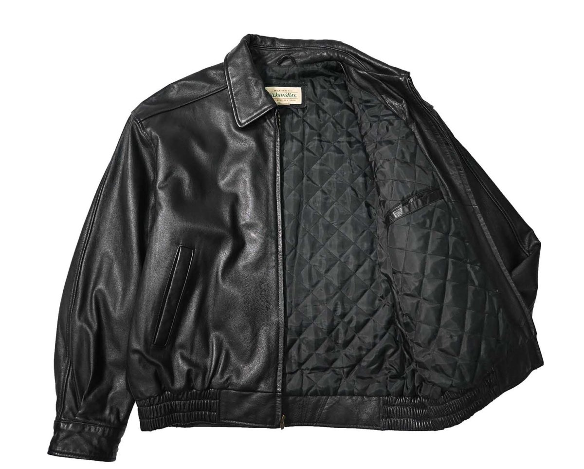 画像5: 90s Used St John's Bay Leather Jacket Black (5)