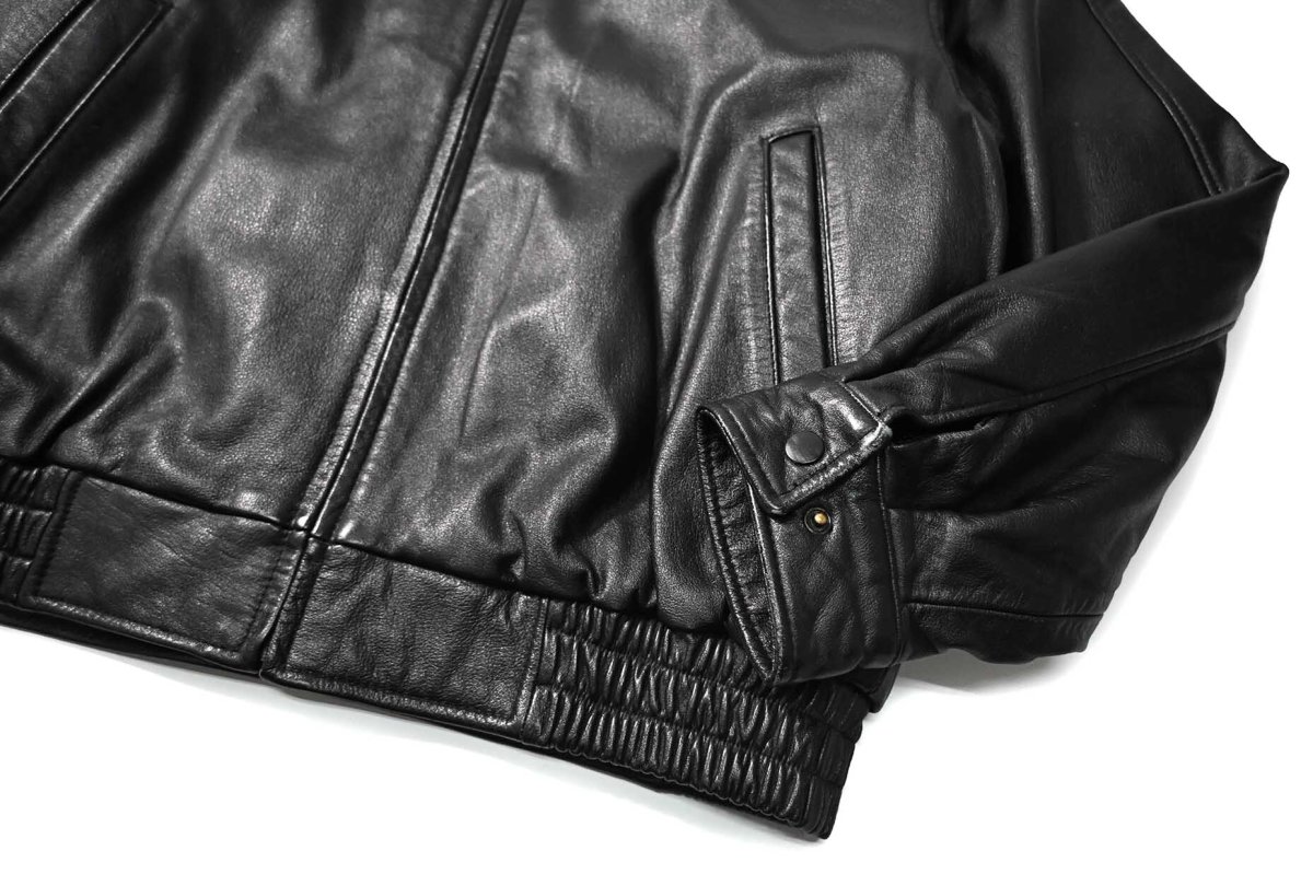 画像4: 90s Used St John's Bay Leather Jacket Black (4)
