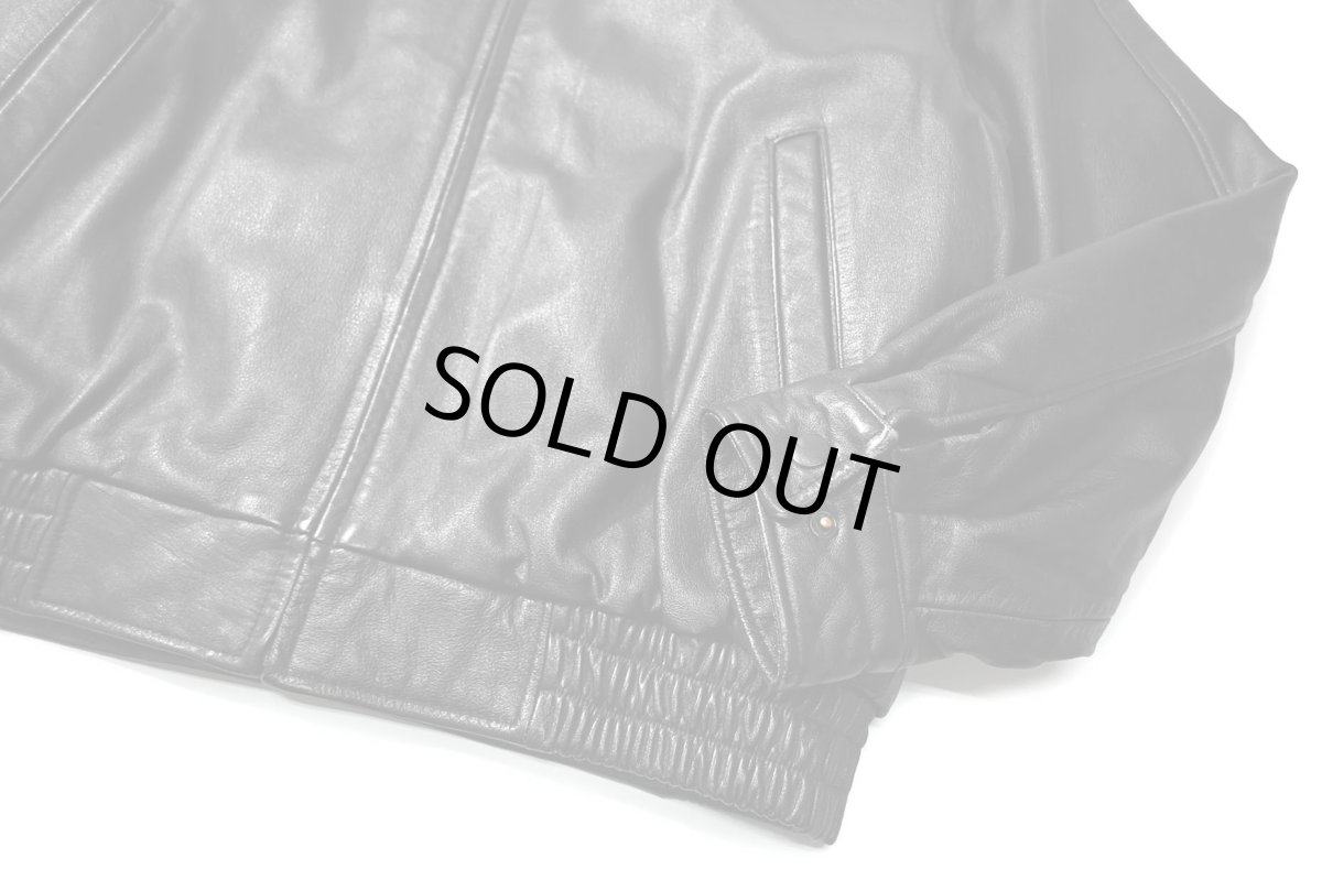 画像4: 90s Used St John's Bay Leather Jacket Black (4)