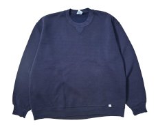 画像1: 80s Used Russell Athletic Blank Sweat Shirt Navy made in USA (1)