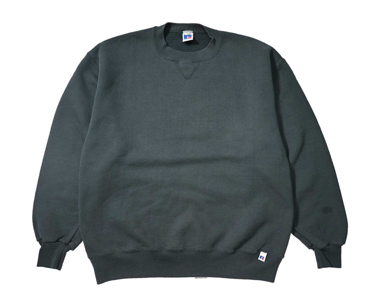 画像1: 90s Used Russell Athletic Blank Sweat Shirt Moss (1)