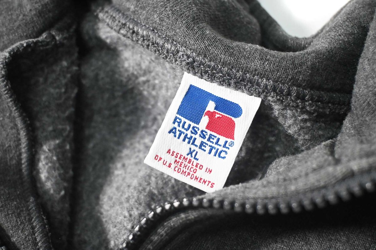 画像4: 90s Used Russell Athletic Blank Quarter Zip Sweat Shirt Charcoal (4)