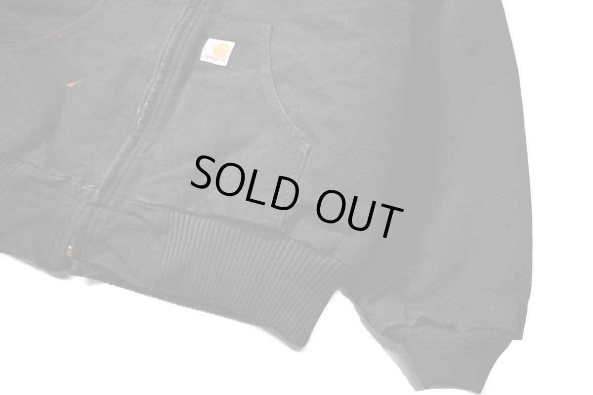 画像3: Used Carhartt Quilted Flannel Lined Active Jacket Black made in USA (3)