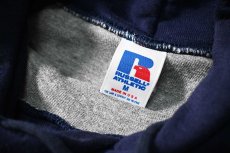 画像4: 80s Used Russell Athletic Double Face Sweat Hoodie Navy made in USA (4)