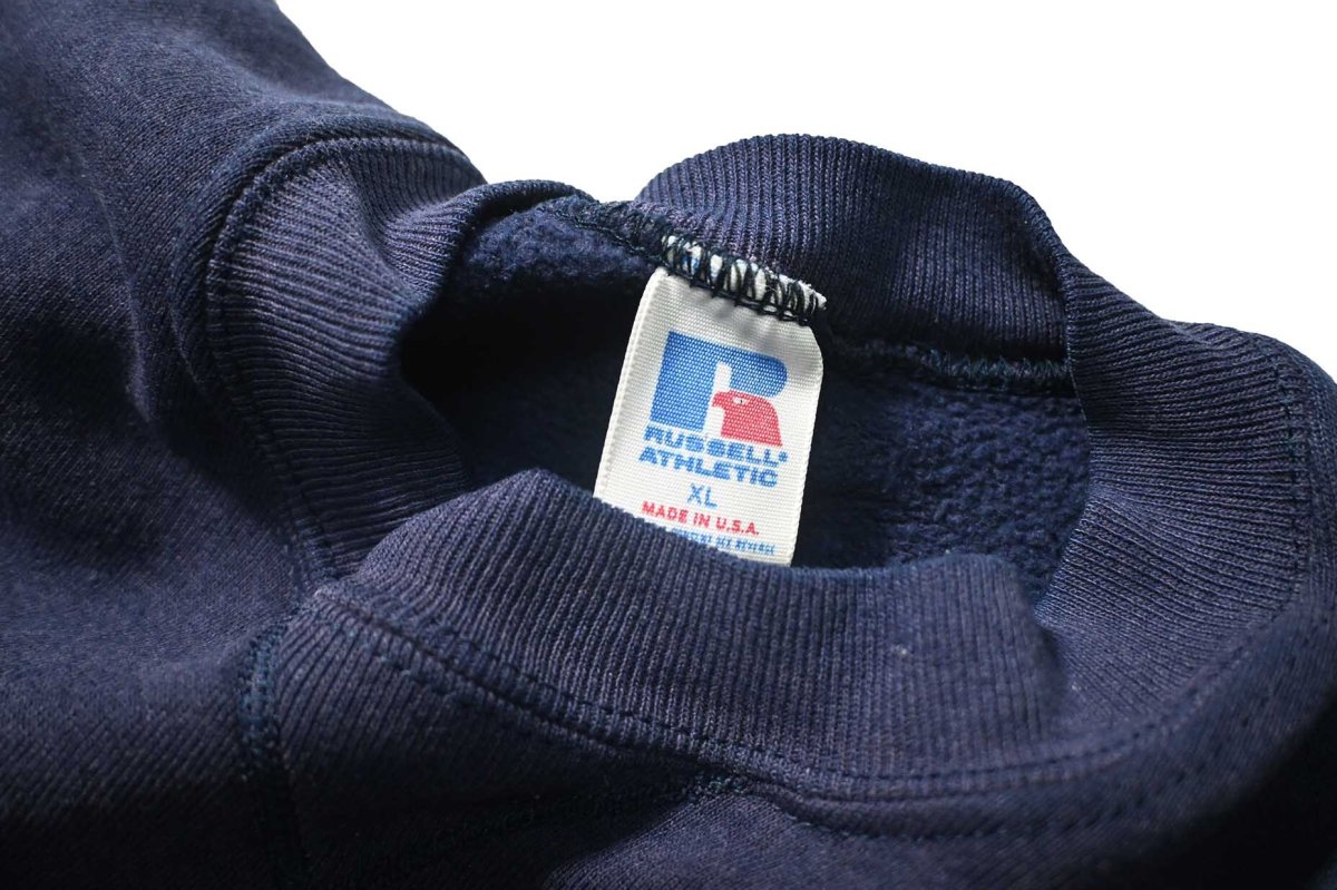 画像4: 80s Used Russell Athletic Blank Sweat Shirt Navy made in USA (4)
