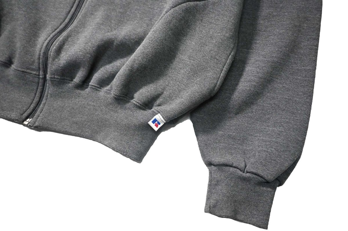 画像3: 90s Used Russell Athletic Blank Full Zip Sweat Shirt Charcoal (3)