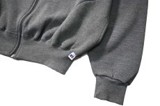 画像3: 90s Used Russell Athletic Blank Full Zip Sweat Shirt Charcoal (3)