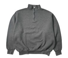 画像1: 90s Used Russell Athletic Blank Quarter Zip Sweat Shirt Charcoal (1)