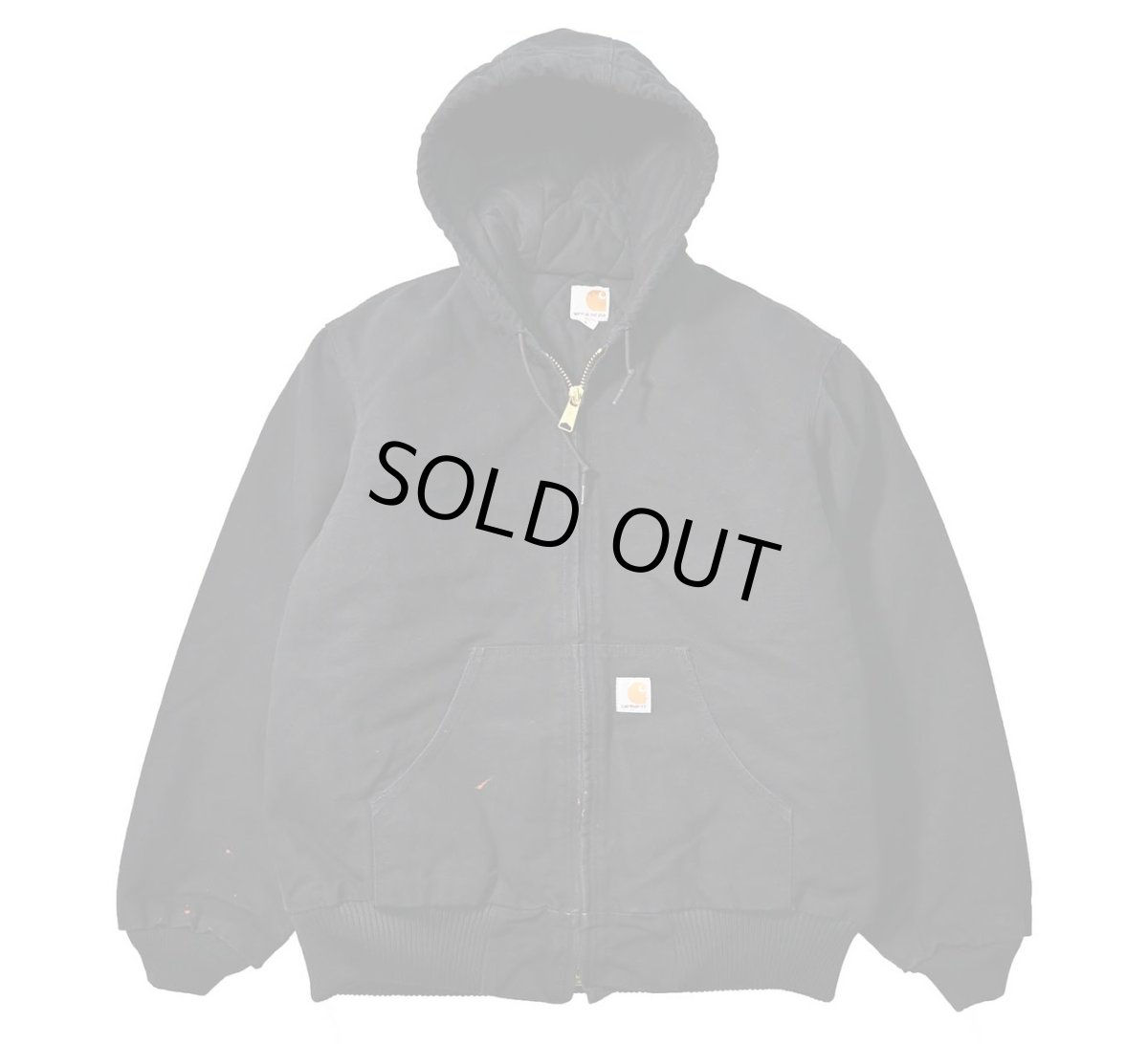 画像1: Used Carhartt Quilted Flannel Lined Active Jacket Black made in USA (1)