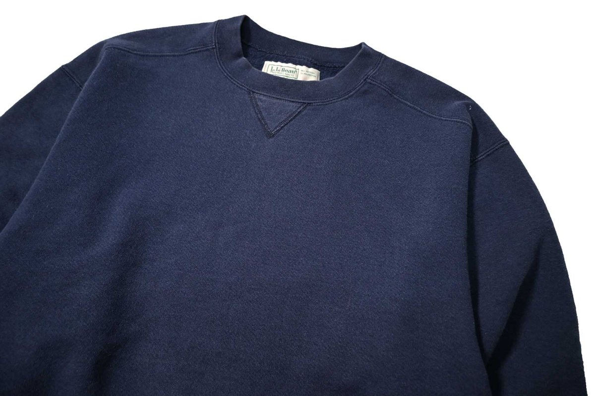 画像2: 90s Used L.L.Bean × Russell Athletic Blank Sweat Shirt Navy made in USA (2)