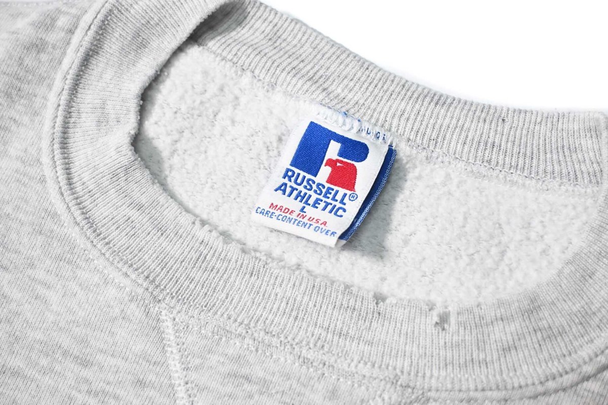 画像4: 90s Used Russell Athletic Blank Sweat Shirt Ash made in USA (4)