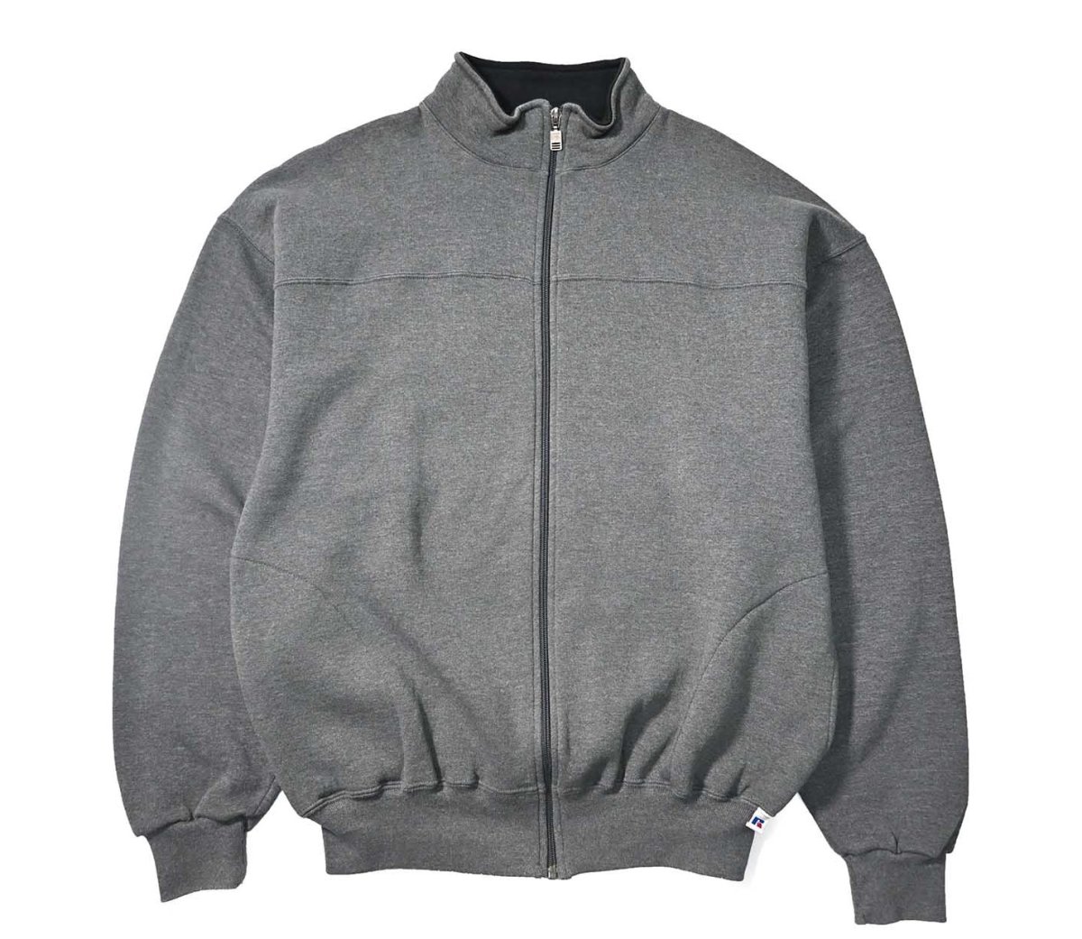 画像1: 90s Used Russell Athletic Blank Full Zip Sweat Shirt Charcoal (1)