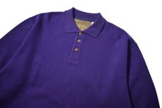 画像2: 00s Used Orvis Blank Sweat Polo Purple (2)