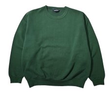 画像1: 90s Used Lands' End Blank Sweat Shirt Green made in USA (1)