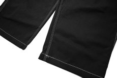 画像3: Deadstock Universal Overall Customized Double Front Big Painter Pants Dyed Black (3)