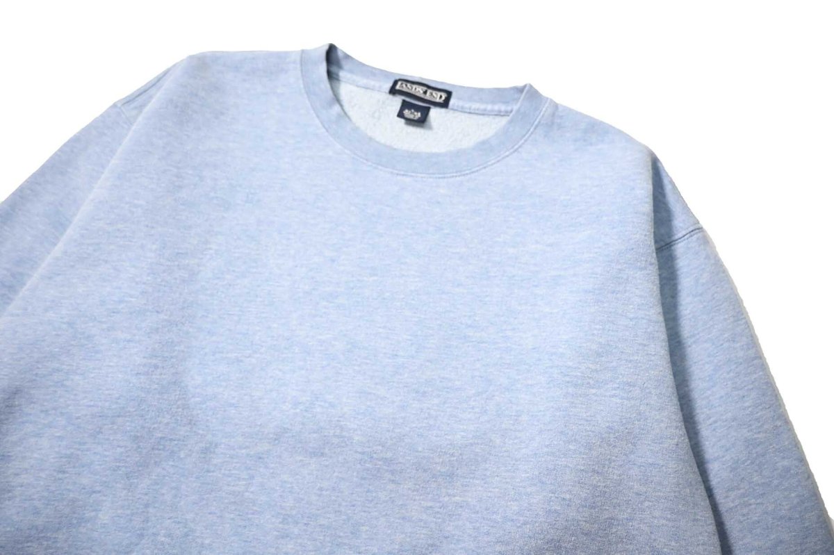 画像2: 90s Used Lands' End Blank Sweat Shirt Sax (2)