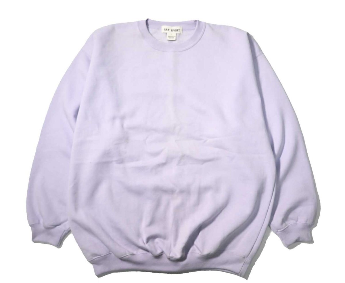 画像1: 90s Deadstock Gap Blank Sweat Shirt Lavender (1)