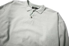 画像2: 90s Used Orvis Blank Sweat Polo Mint made in USA (2)