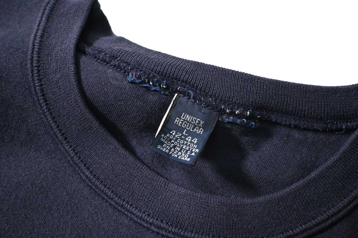 画像4: 90s Used Lands' End Blank Sweat Shirt Navy made in USA (4)