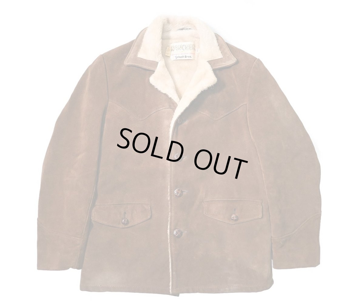 画像1: 70s Used Rancher by Schott Suede Ranch Coat (1)