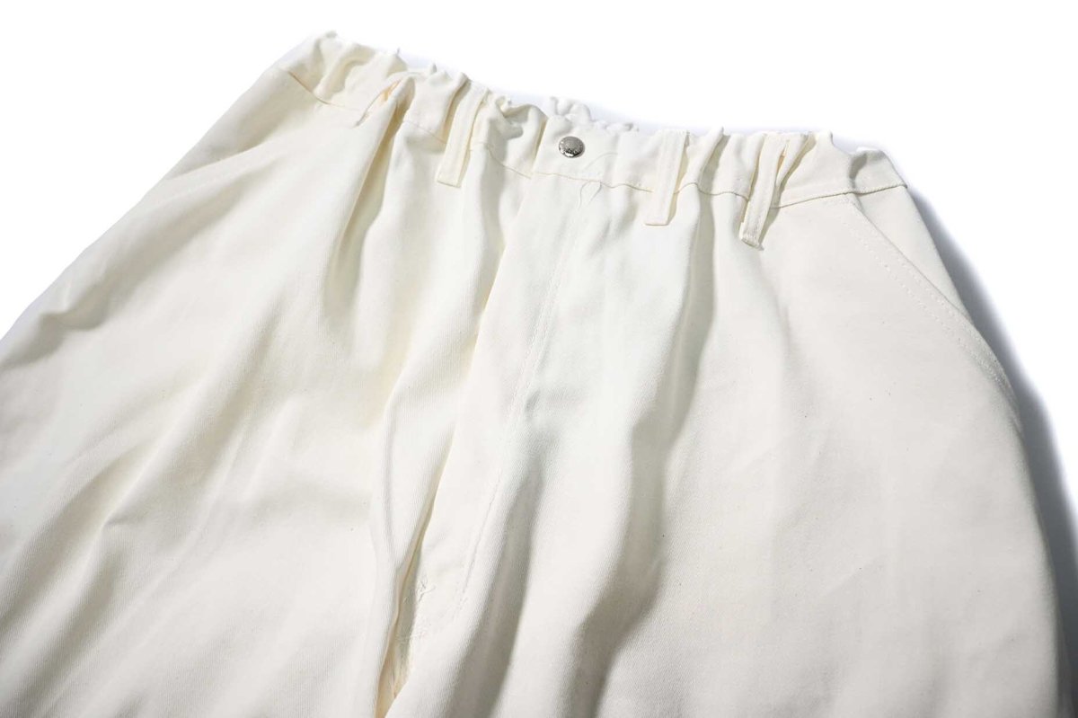 画像2: Deadstock Universal Overall Customized Double Front Big Painter Pants White (2)